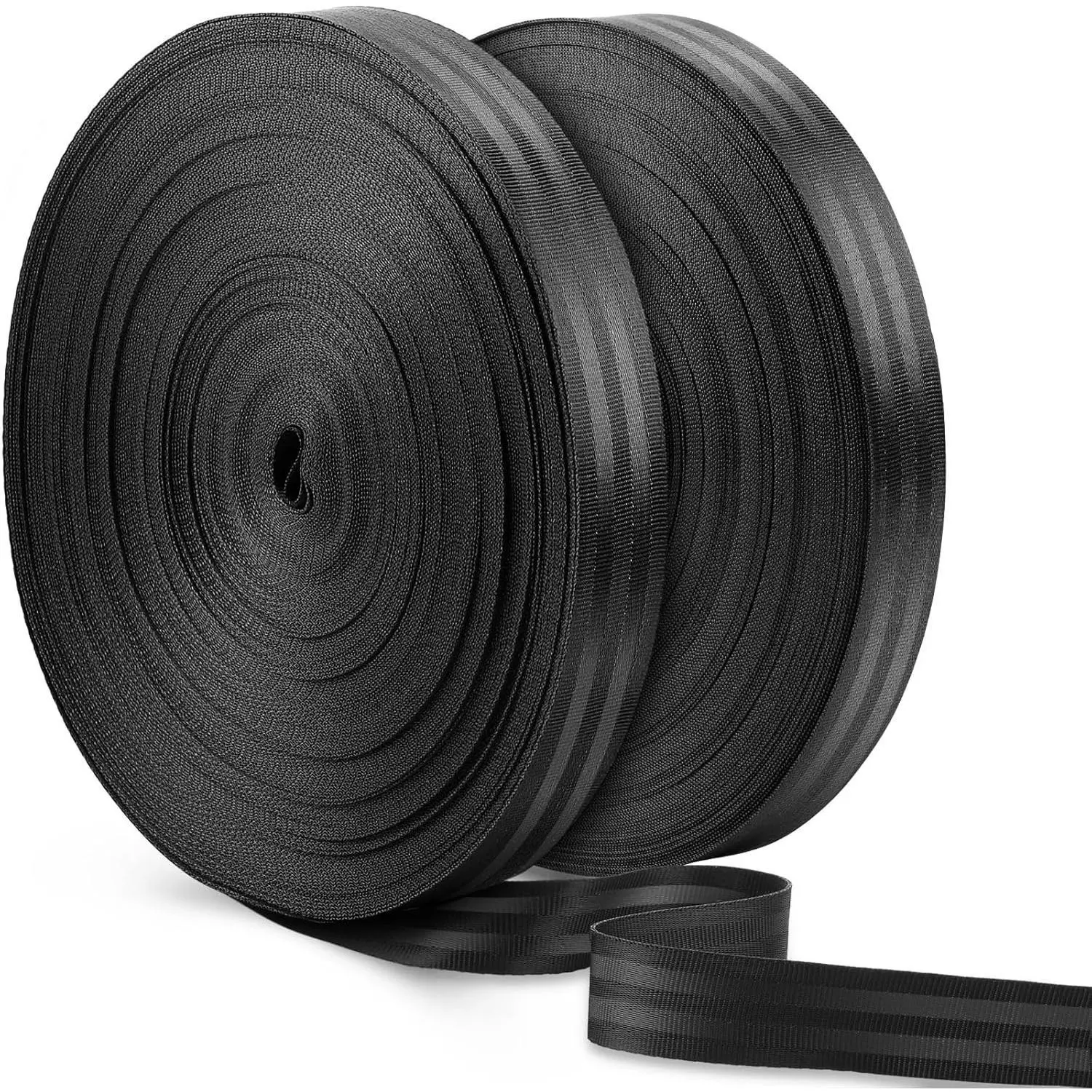 Heavy Duty 1 Inch Flat Nylon Webbing Strap, 2 Rolls Total 98 Yards, Perfect for Climbing, DIY Crafting, Belt Repairing, Camping Hiking, Indoor Outdoor Sports Gear