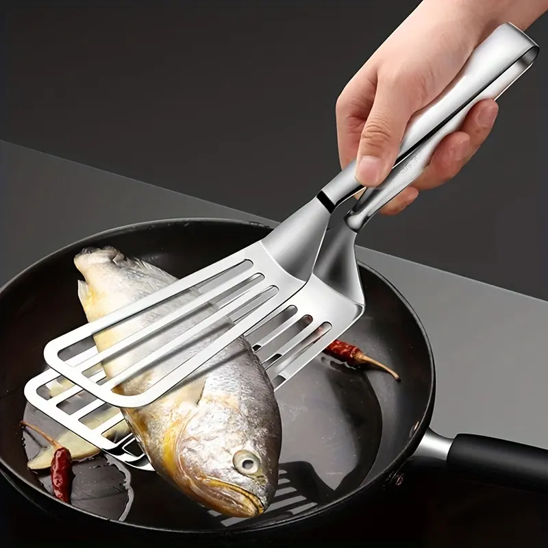 Multifunctional Stainless Steel Serving Tongs for Buffet Fish Frying Bread Steak Salad and Dessert - Kitchen Tools for Effortless Food Prep and Presentation
