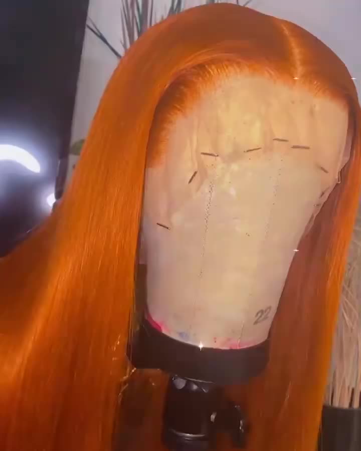 Bling Hair 30 32 Inch Orange Ginger Lace Frontal Wigs Human Hair Body Wave 13x6 13x4 HD Lace Frontal Wig Pre Plucked Loose Wave Colored Brazilian Transparent Lace Wig 180% Density Clearence Sale TikTokShopHolidayHaul