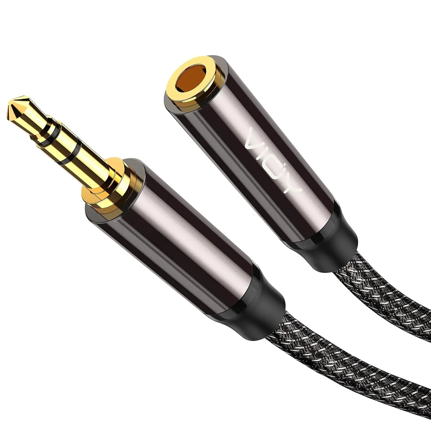 Headphone Extension  6 FT,[Copper Shell, Hi-Fi Sound] 3.5 mm Male to Female Stereo Audio  Nylon Braided Aux Cord for Smartphones, Tablets, Media Player