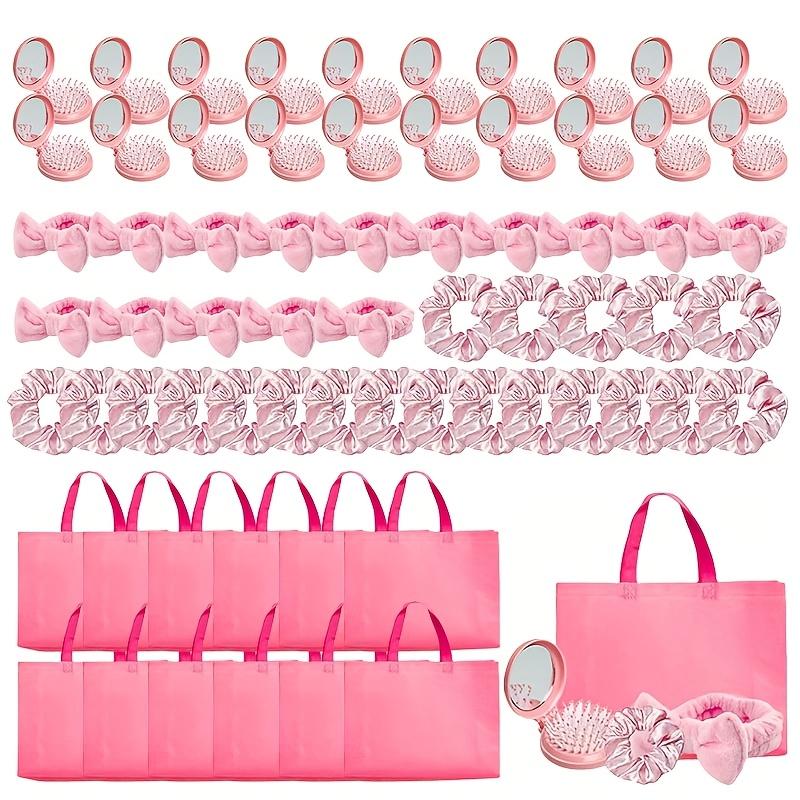 40pcs Sleepover Party Essentials Kit Includes Pink Comb Headband Satin Headband And Gift Bag Perfect For Spa Birthday Parties teen girls push gifts care package  for Wedding Valentine Party Gift mothersdaygift