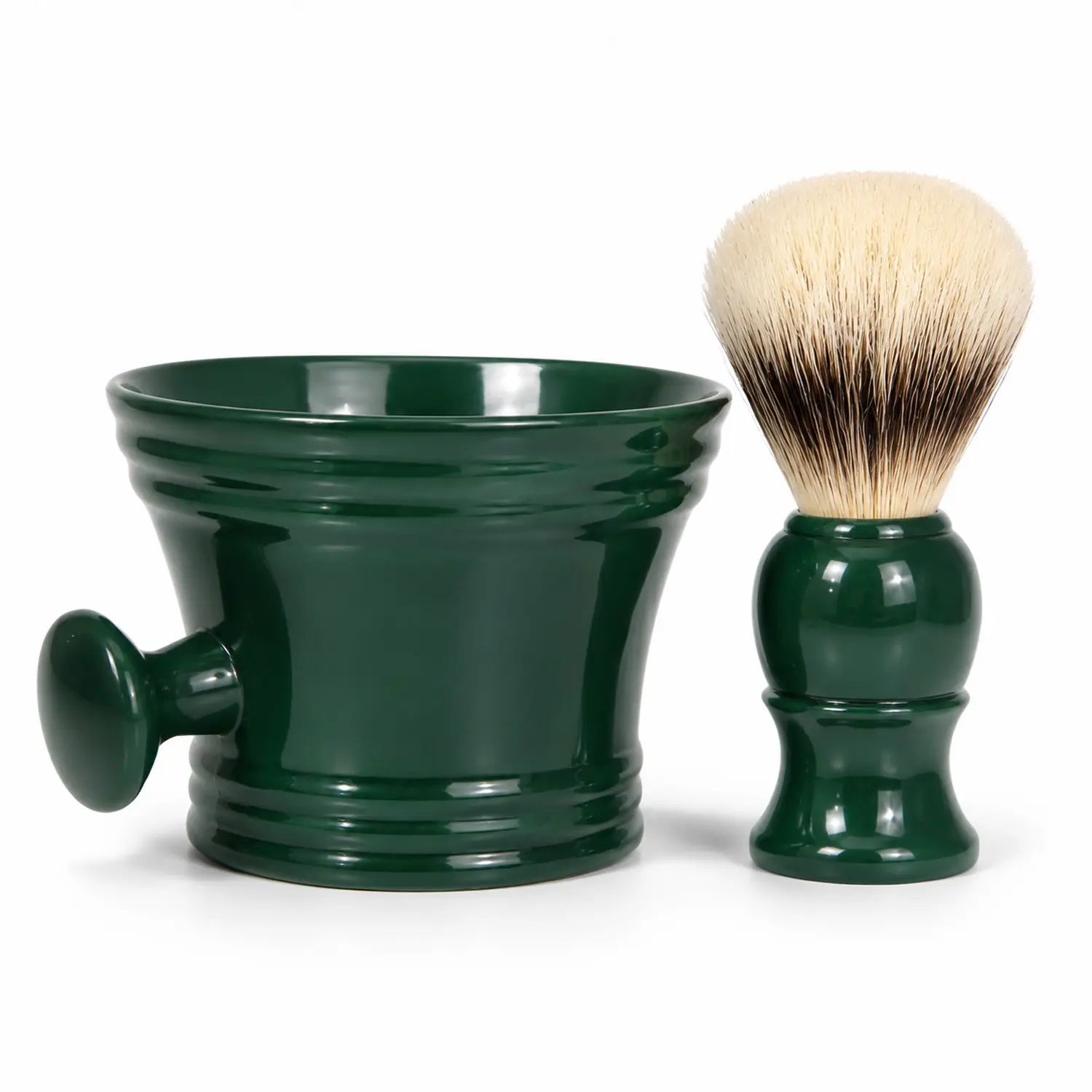 Classic Men’s Shaving Brush and Bowl Set, Premium Wet Shaving Kit for Beard Care, Soft Bristle Face Brush with Lather Bowl, Traditional Grooming Accessories Gift for Men