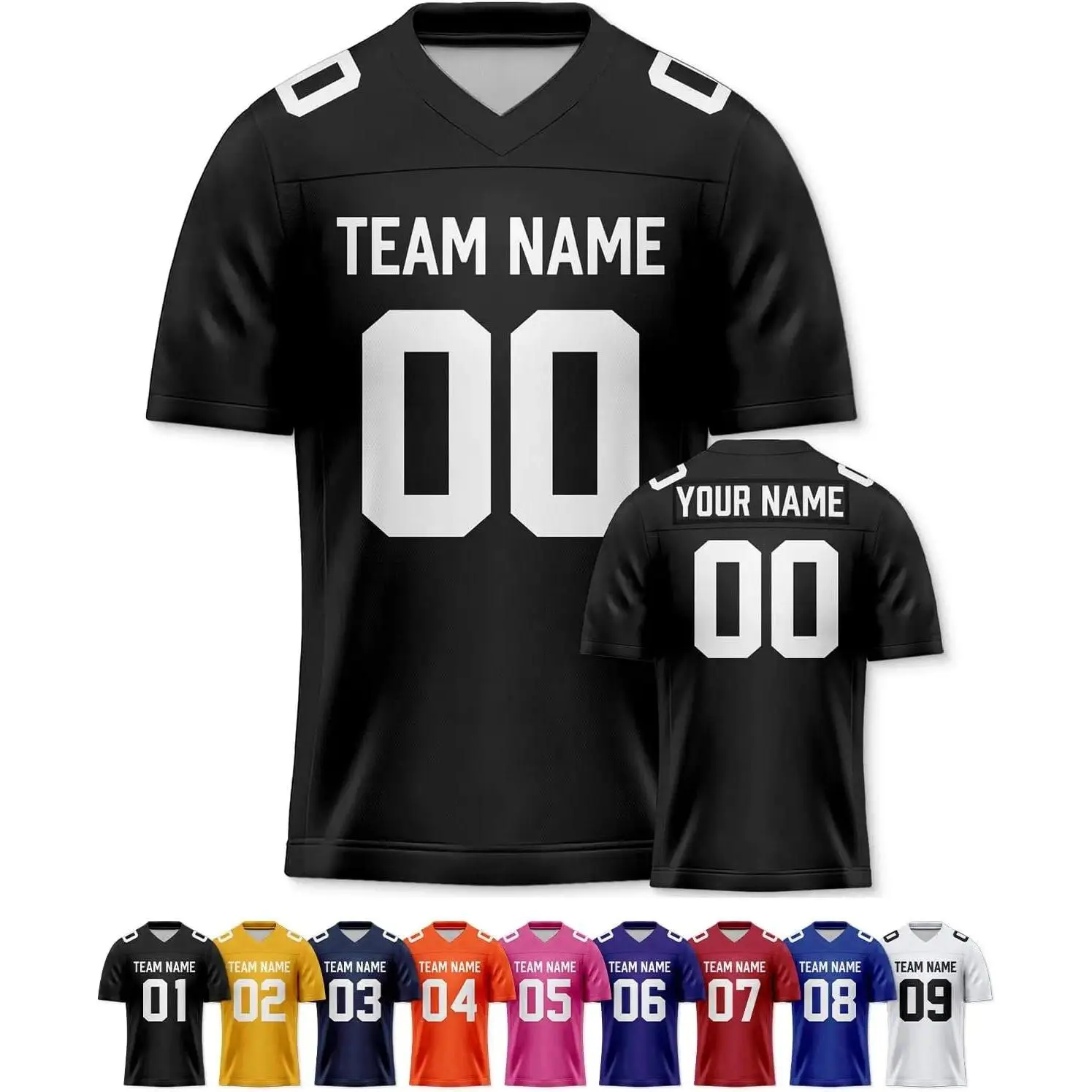 Custom Football Jersey - Personalized Stitched Team Name and Numbers, Perfect Fans Gift, Adult Youth Sizes S-3XL