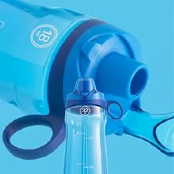 Plastic Water Bottle with Chug Lid and Carry Handle, Reusable, BPA Free, Dishwasher Safe, Perfect for Travel, School, Outdoors, and Gym |   18oz, 32oz, 40oz, 64oz gallon water jug Drinkware Cup Tumbler Mug Bottled Washable Portable Blue