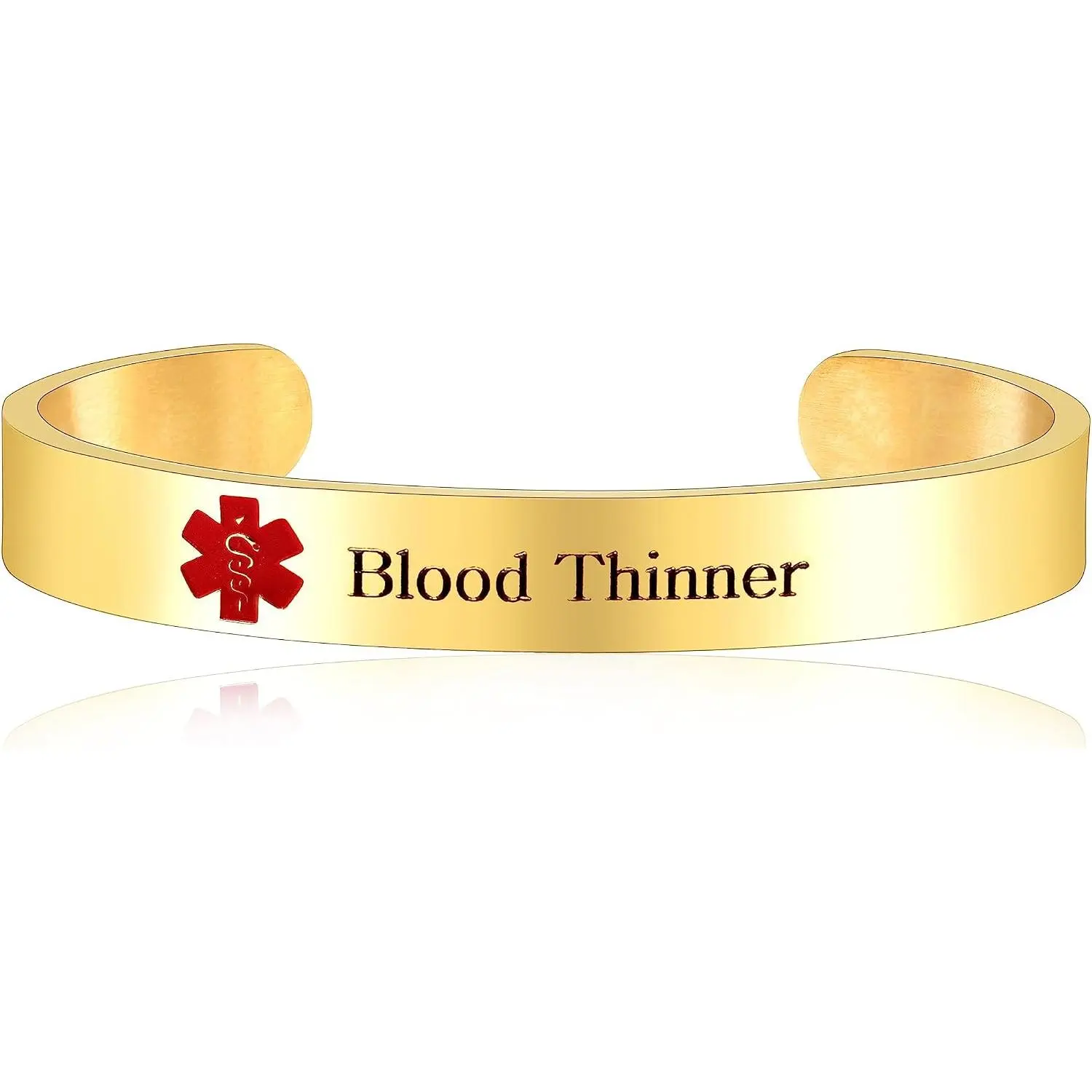 Custom Engraving  Alert Bracelets for Women, Stainless Steel Open Cuff Bangle  Bracelet Personalized  ID Bracelet
