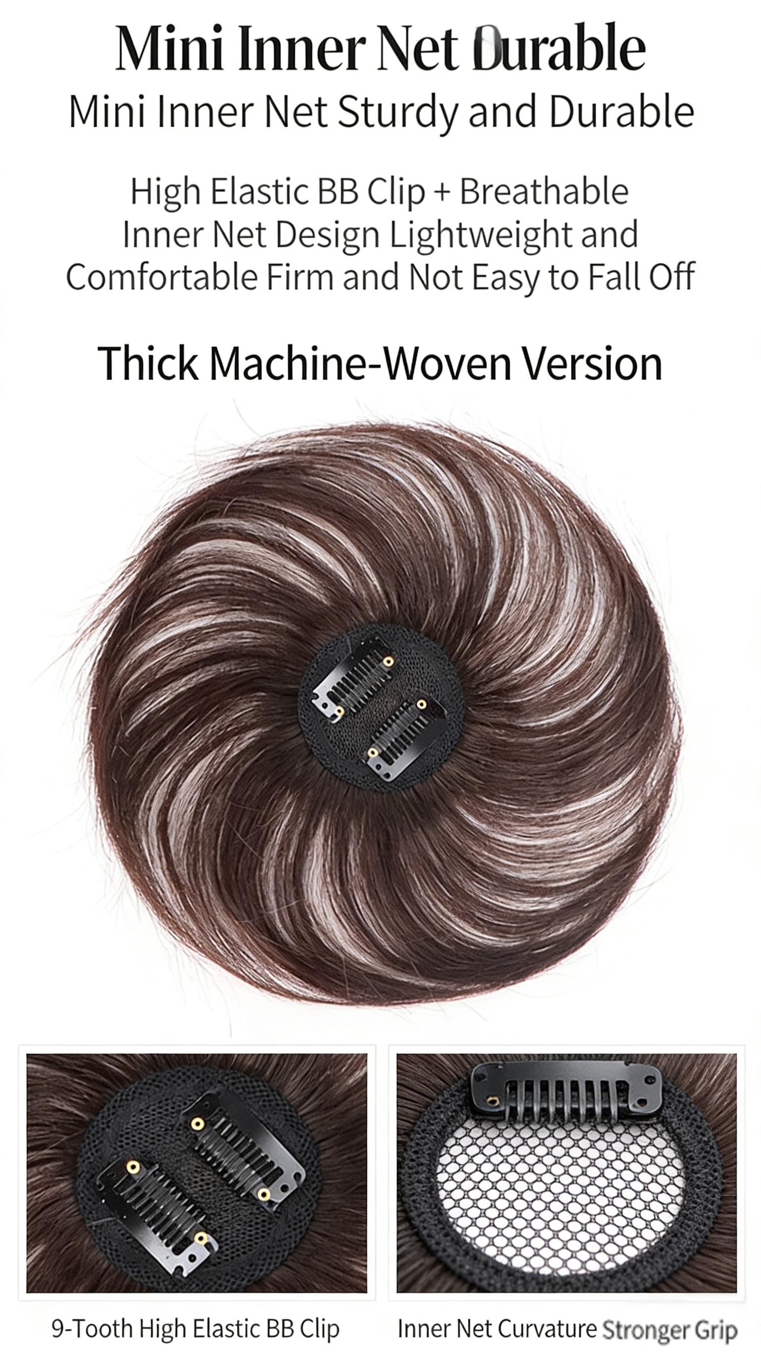 Real Hair Mini Top Core Hair Patch Real Human Hair Women Top Hairpiece Cover Gray Hair Wig Hair Patch light beige tone