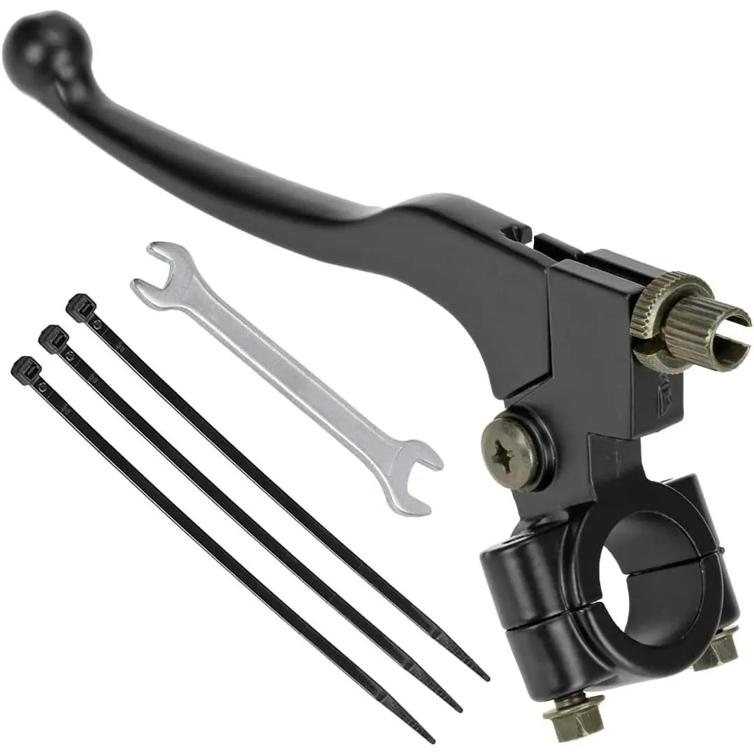 FVRITO 7/8" Left 22mm Universal Clutch Brake Handle Lever Perch for XR80 XR100 CRF70 CRF80 SSR Apollo TTR 125cc SR125 Coolster Roketa Baja CT200U-EX CT200U Pit Dirt Motor Bike Motocross Parts Black