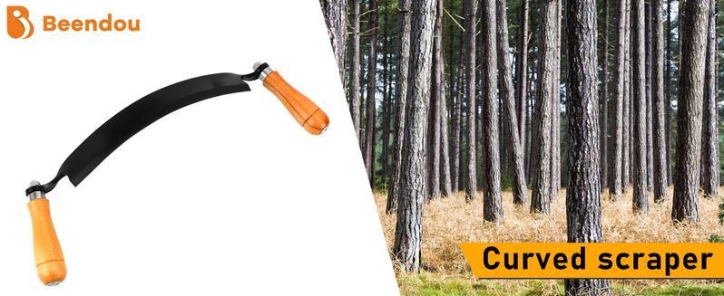 10 in Draw Knife,Felled Draw Shave Knife, Curved Draw Knife Draw Shave Tool Woodworking Debarking Hand Tool, Wood Razor Shaving Wood Barking Tool,Bark Peeler, Drawing Knife, Draw Shave, Shaving Knife