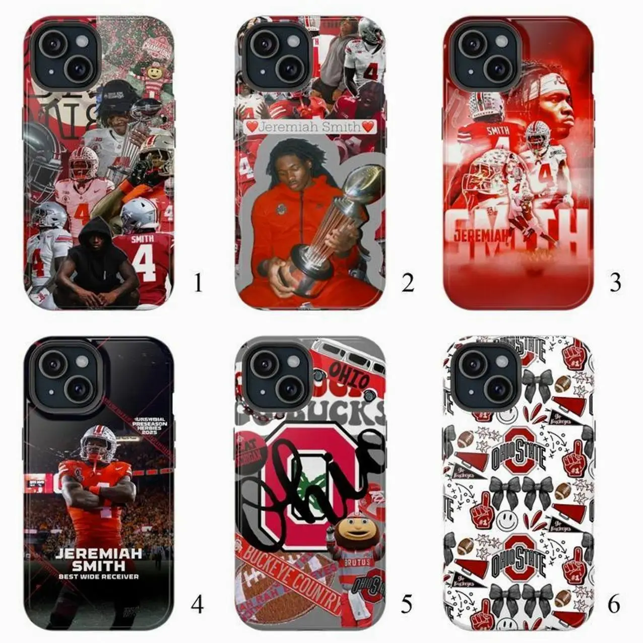 Jeremiah Smith Ohiostate Football Phone Case Suitable for iPhone 17-11 Pro Max/Plus and  Samsung Galaxy S23-25