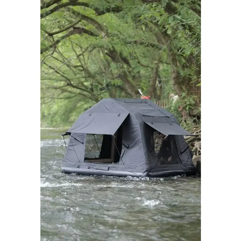 ARCH Foldable 2-3 Person Amphibious Inflatable Car Roof Top Tent for Camping Outdoor Glamping SUV Truck Universal Auto Self-Driving Touring Tent Black Without Ladder Portable Rooftop Shelter for Family Travel, Living Room Table for Sofa Side