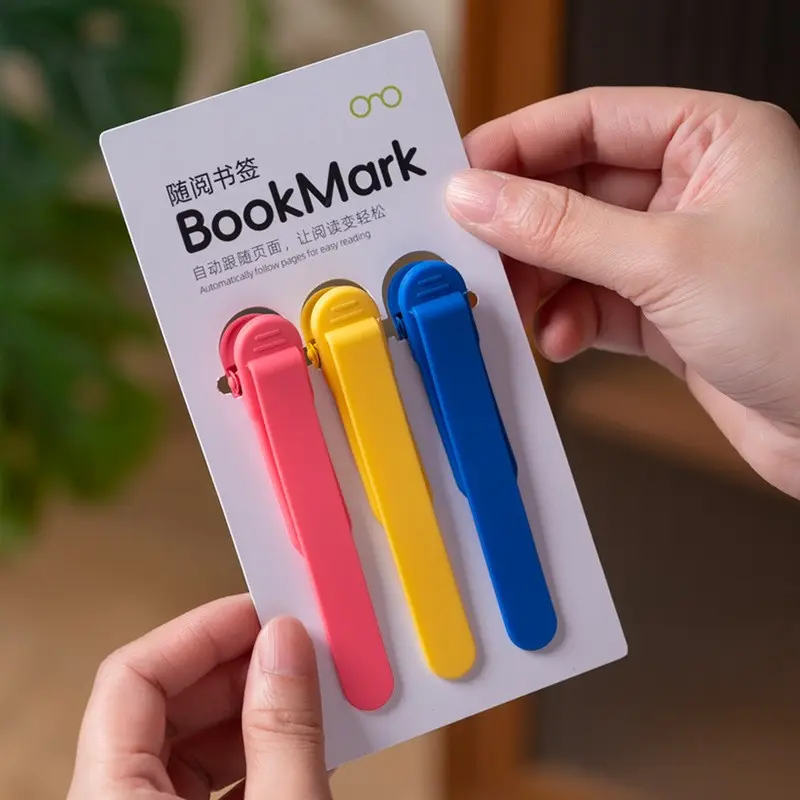3/6pcs Silicone Bookmark Set, Automatic Page Turning, Minimalist Graphic Pen Holder, Memory Bookmark Recorder, Book Cover & Supplementary Reading Tool, Multifunctional Reading Note Clip