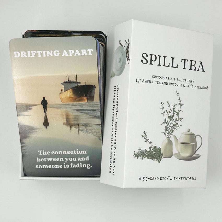 Spill Tea Oracle Card Game, 1 Box Card Game, Card Game for Adults, Funny Table Game for Family Gathering, Tarot Card Game