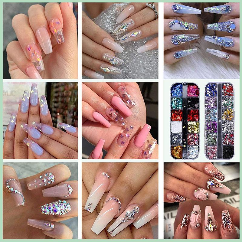 Acrylic Nail Kit for Beginners with Everything: Professional Nail Kit Acrylic Set with Acrylic Nail Powder Liquid Set Nail Kit Acrylic Set Gel Polish U V Light Nail Decoration Supplies Manicure Salon Women Gift