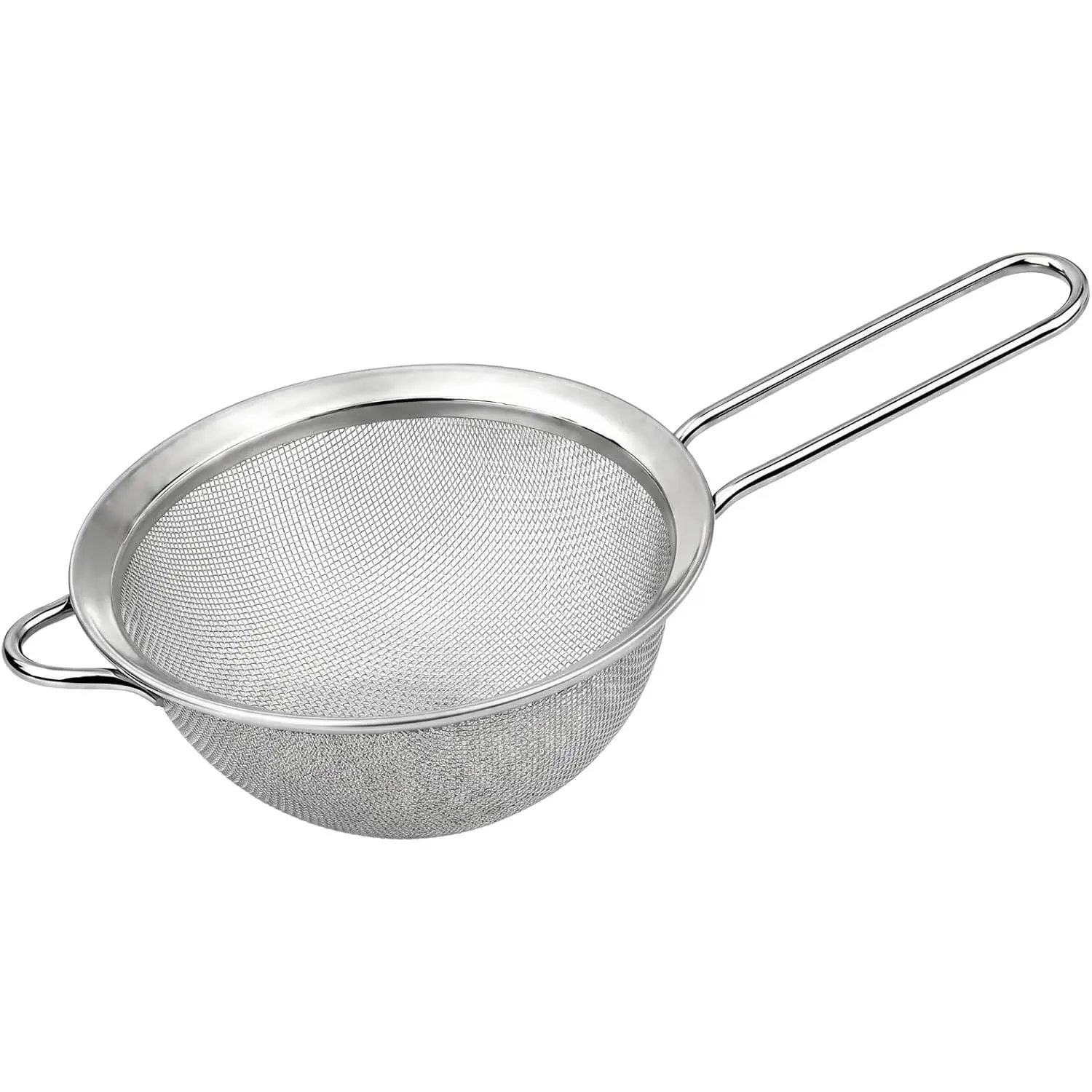 Fine Mesh Strainer, Medium Stainless Steel Colander with Handle, Sieve for Pasta, Rice, Quinoa, Spaghetti, Fruits, Berry, Flour, Veggies, Metal Sifter for Kitchen