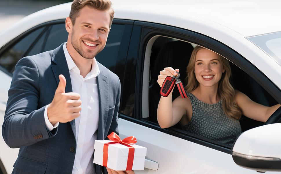 For Ford Key Fob Cover Accessories, Matte TPU Material,With a Cute Leather Keychain,For Explorer F150 Bronco Fion Escape Expedition Mtang Edge And Other Models. (Matte Red, Model1)