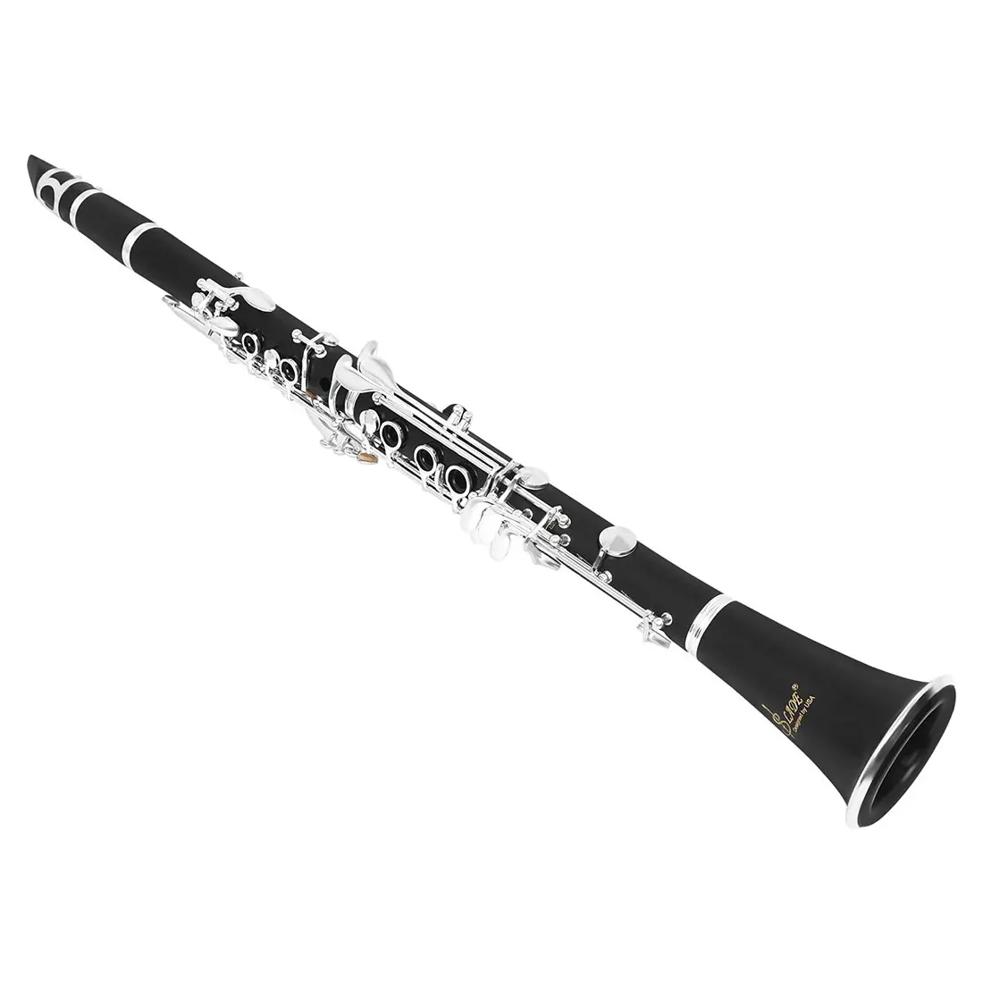 SLADE LDC830 17 Key Beginner Clarinet, ABS Body with Silver Plated Keys, Complete Starter Kit with SLADE Fabric Carry Bag
