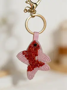 Summer Ocean-Themed Handmade Beaded Bag Charm, Starfish Shell Crab Design, Perfect for DIY Craft Projects & Accessories