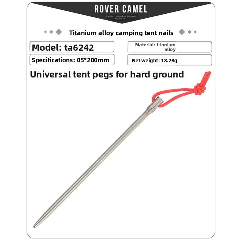 Titanium Tent Pegs Outdoor Camping Ground Nails for Sand & Gravel Terrains Heavy Duty Tent Stakes