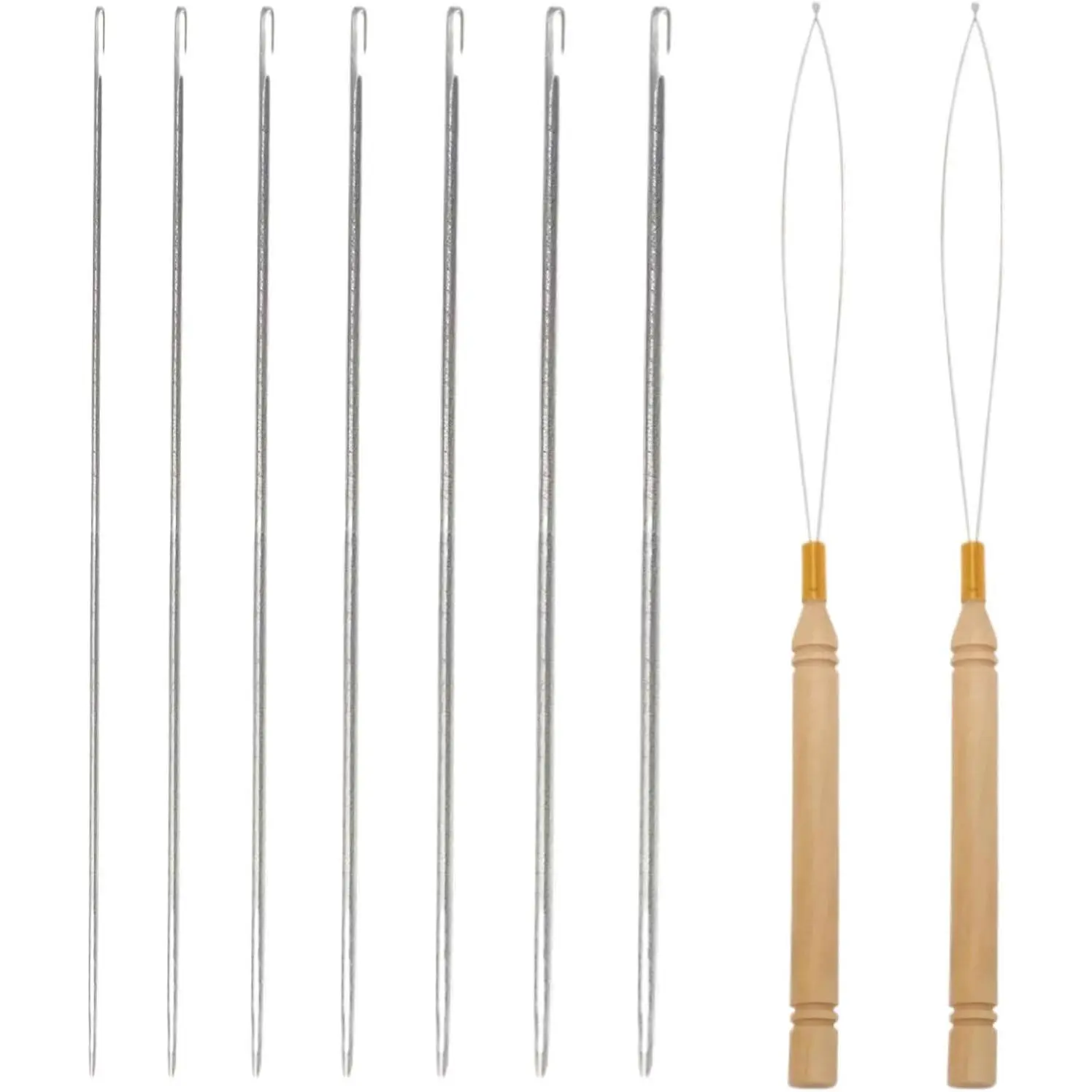 Beading  for  Making 7 count Bead , Bead Threader  Beading Supplies Suitable for Bracelets, Necklaces and DIY (with Tongue Crochet *2)