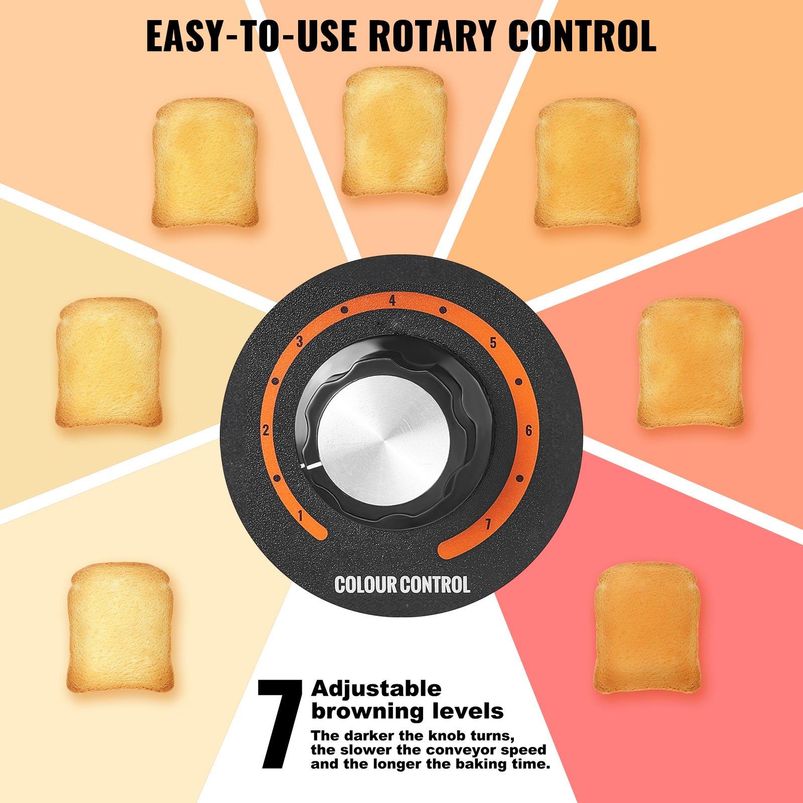 VEVOR Commercial Conveyor Toaster, 450 Slices/Hour Conveyor Belt Toaster, Heavy Duty Stainless Steel Commercial Toaster Oven, Electric Restaurant Commercial Toaster for Toast Bun, Bagel, Bread VEVOR Commercial Conveyor Toaster, 450 Slices/Hour Conveyor Belt Toaster, Heavy Duty Stainless Steel Commercial Toaster Oven, Electric Restaurant Commercial Toaster for Toast Bun, Bagel, Bread