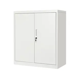 Lockable Metal File Cabinet, 36 Inch Heavy Duty Steel Storage Locker with 2 Adjustable Shelves & Keys, Secure Office Garage Filing Cabinet
