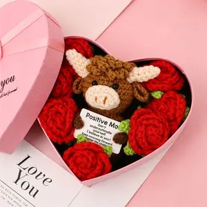 Mother's Day Valentine's Day Christmas Beautiful Gift Box, Handmade Rose Bouquet, Perfect for Wife Girlfriend Birthday, Teacher Appreciation