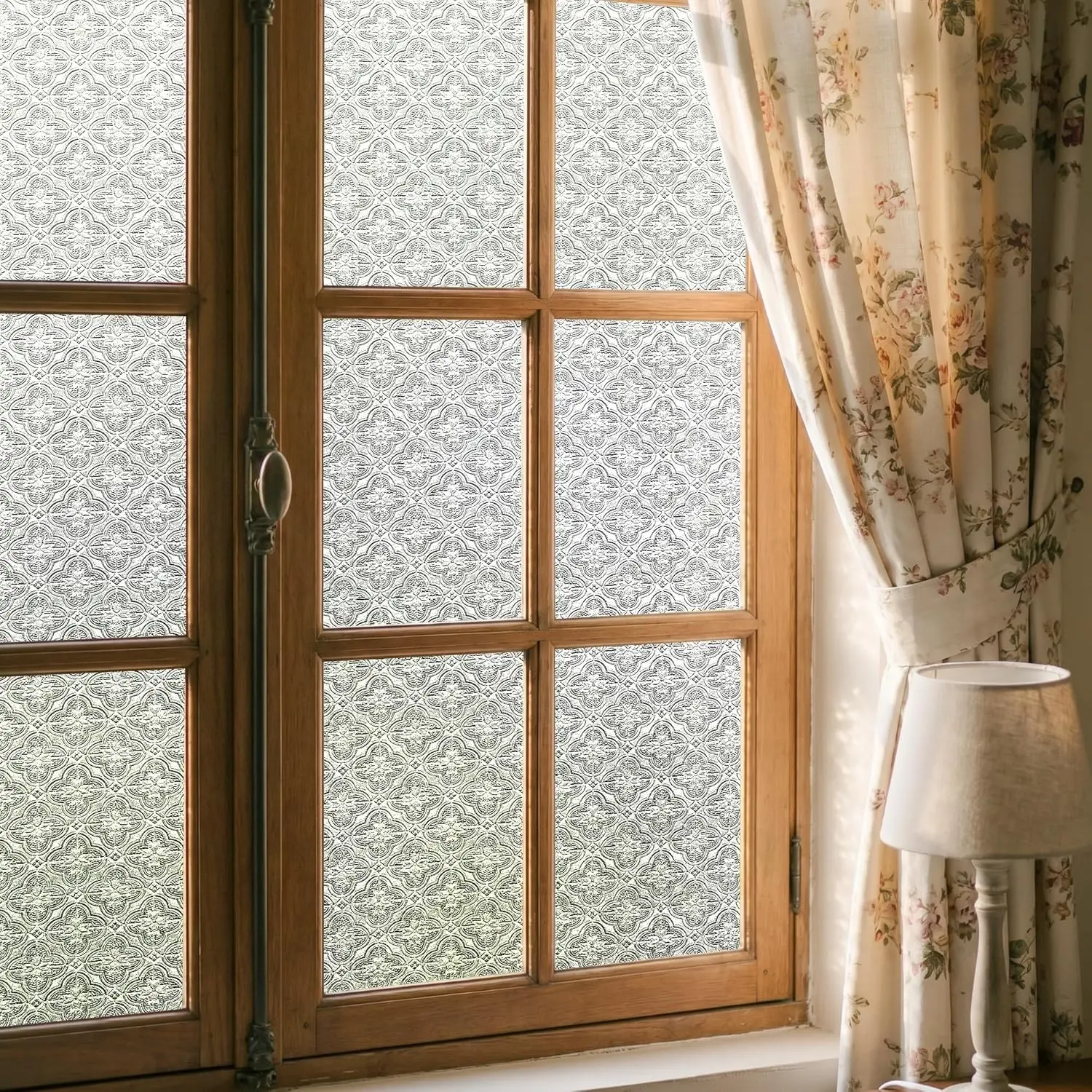 Window Privacy Film Roll, Static Adhesive Colorful Decorative Glass Sticker, Sun UV Protection, Heat Control, Bathroom, Front Door, Office Use