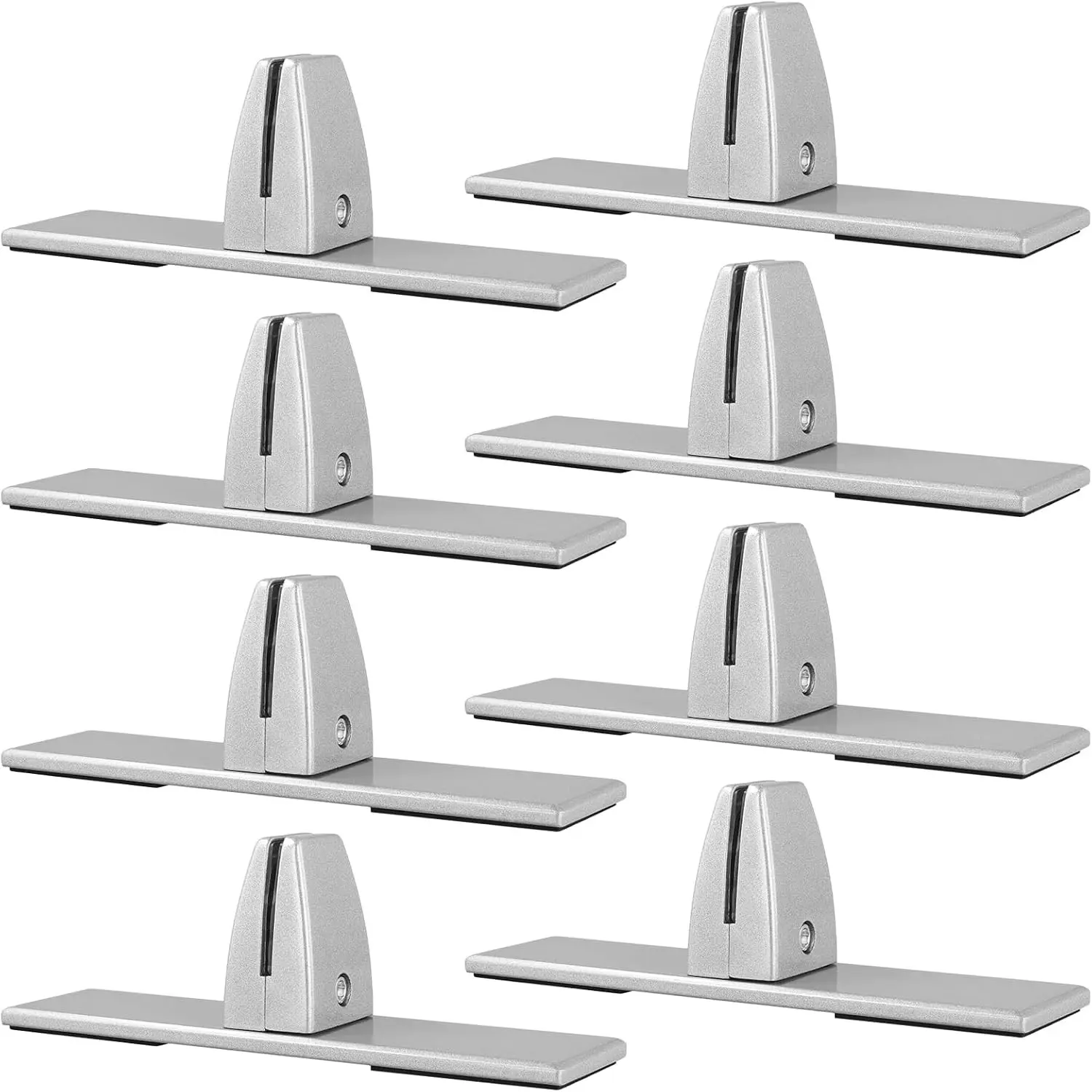 8 Pcs Aluminum Sneeze Guard Clamp Bracket, Partition Shield Base, Desk Partition Support Clamp for Counter Desk Divider