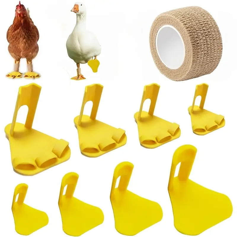 Adjustable Chicken/Duck Leg Clamp, Poultry Leg Support with Toe Separator.Poultry Breeding And Care Tool, Chicken Coop Accessory, Suitable for Chicks And Adult Poultry.