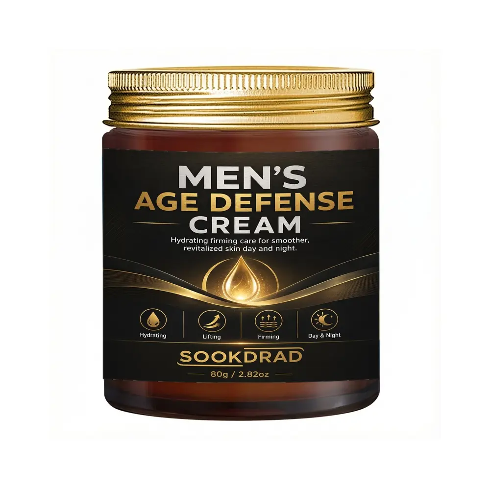 Men's Age Defense Cream, Hydrating, Firming, Lifting, Moisturizing Firming, Day & Night Skincare, For Men, 80g