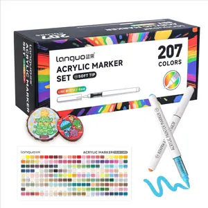 126/207 Color Acrylic Marker Pens, Strong Coverage, Vibrant Colors, Professional Drawing Markers, Ideal for DIY Art, Back-To-School Use