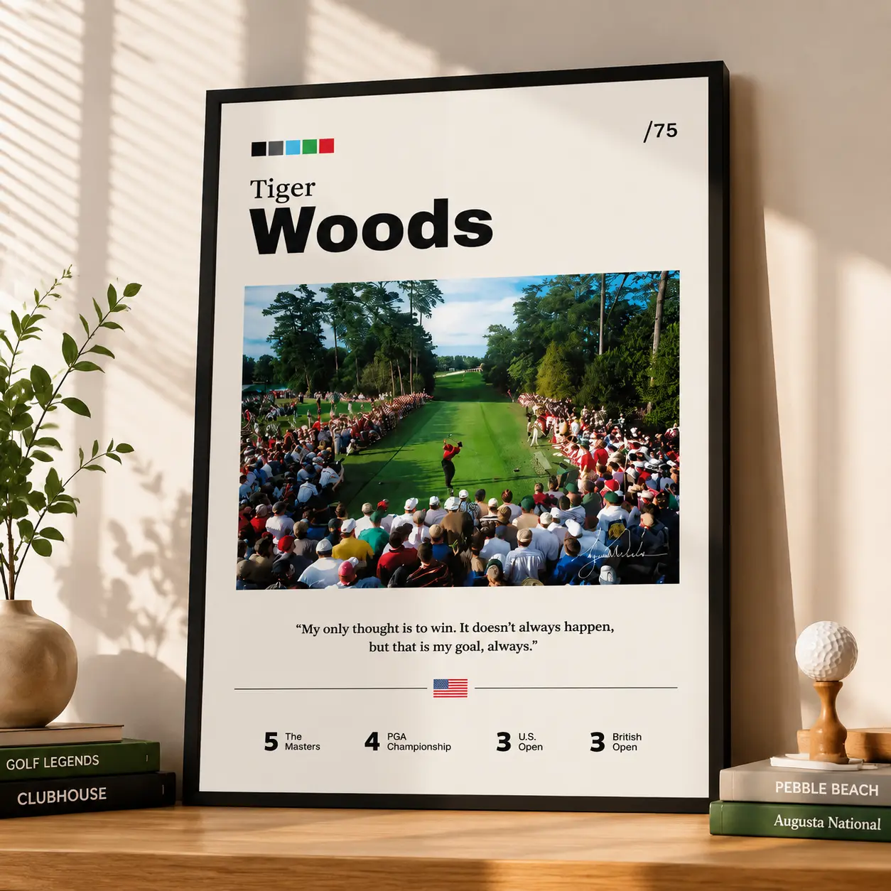 Golf Champion Canvas Poster |   Motivational Sports Wall Art for Office, Golf Room & Man Cave Decor
