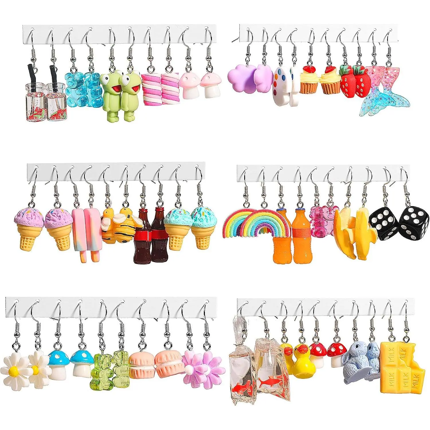 Fun and Cute Earrings for Women - 30 Pairs of Weird, , , and Aesthetic