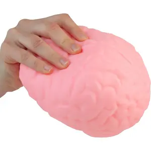 Sqweezy Jumbo Brainy - Squeeze This Big, Fun, Squishy, Slow Rising, Extra Soft Giant Brain for Stress Relief - Original Sensory / Fidget Novelty Toy and Gift for Kids and Adults