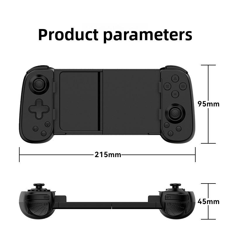 Dual Hall Effect Telescopic Gamepad - D6DP Wireless Controller for Switch Android iOS Windows