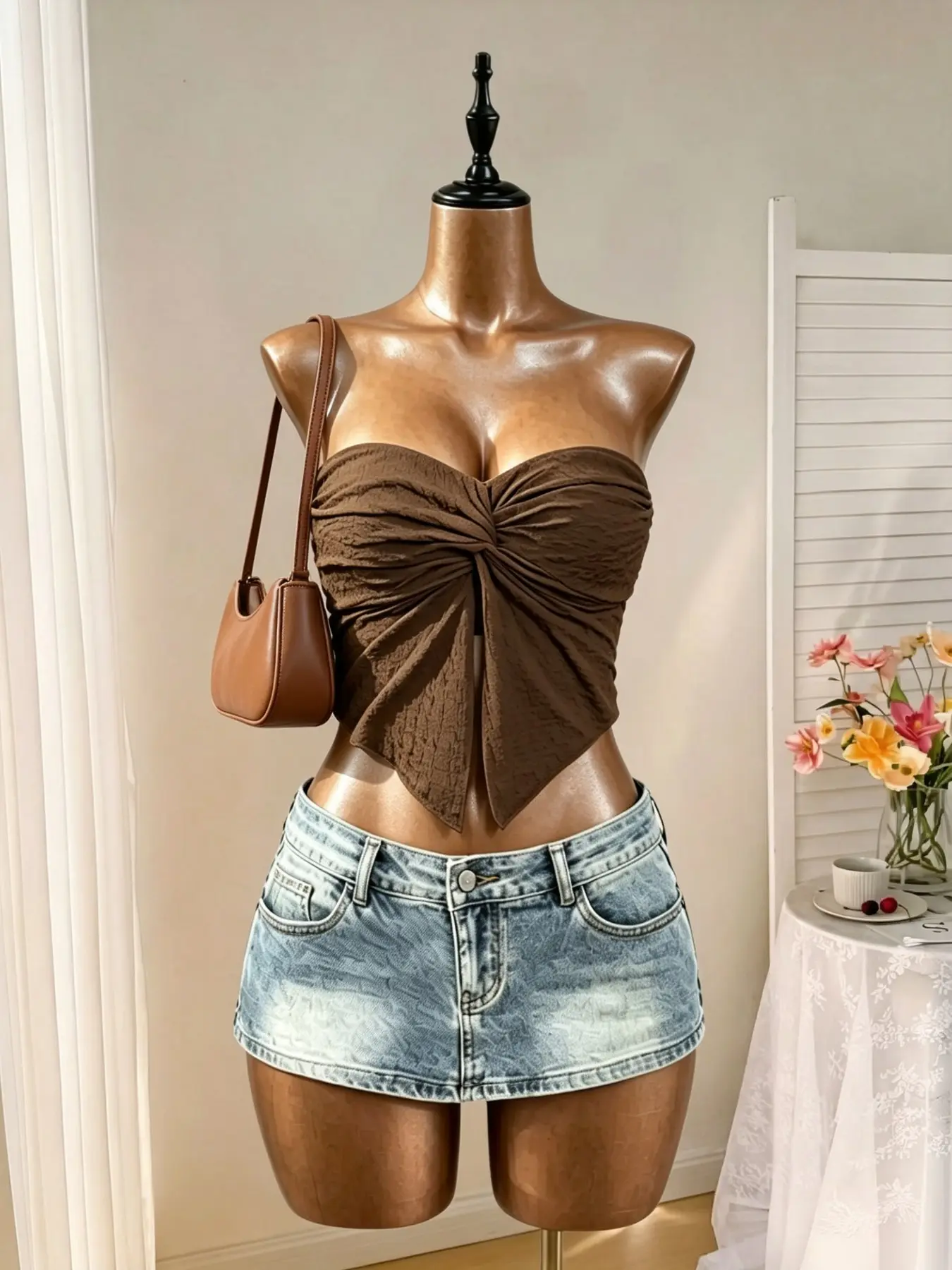 Women's Solid Color Bandeau Top, Basic Casual Comfortable Lightweight Breathable Fitted Sleeveless Design Strapless Sleeveless Tube Top for Daily Wear, Women's Clothing for Summer