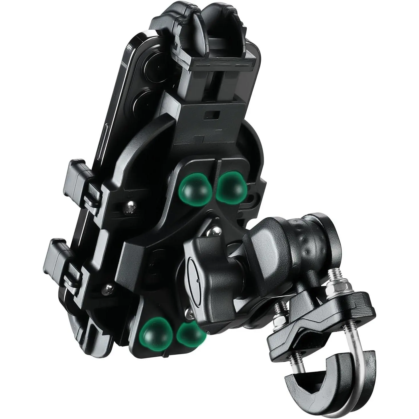 Phone Mount with Vibration Dampener for 4.7''-7.1'' Phones,  Handlebar Compatible with  16/15/14/13 Pro Max
