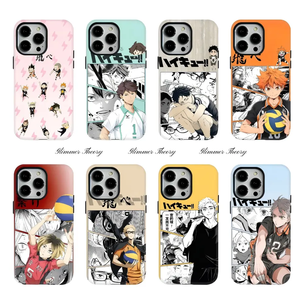 Haikyuu Anime MagSafe Smartphone Case for iPhone 17 Pro Max/Pro/Air, 16 Plus, 15,14,13,12,11 - Shockproof Double Shell Protective Accessories, Birthday Gift for Anime Fans