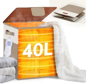 Foldable Warmer 40L Large Capacity for Oversized Towels, Robes &, Fast Heating with 4 Modes, Auto Shut-Off, Gift Box