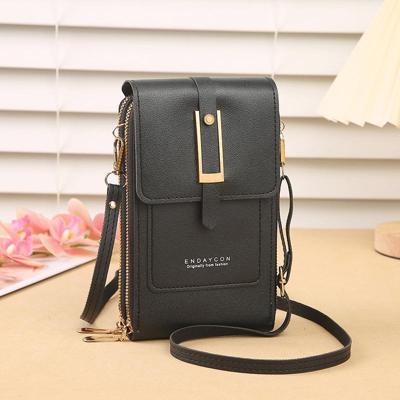 1pc Slanted Crossbody Bag, Fashionable Key Bag Slanted Small Bag, 5pc Color Choices, Simple and Versatile Shoulder Bag, Multifunctional Vertical Coin Purse