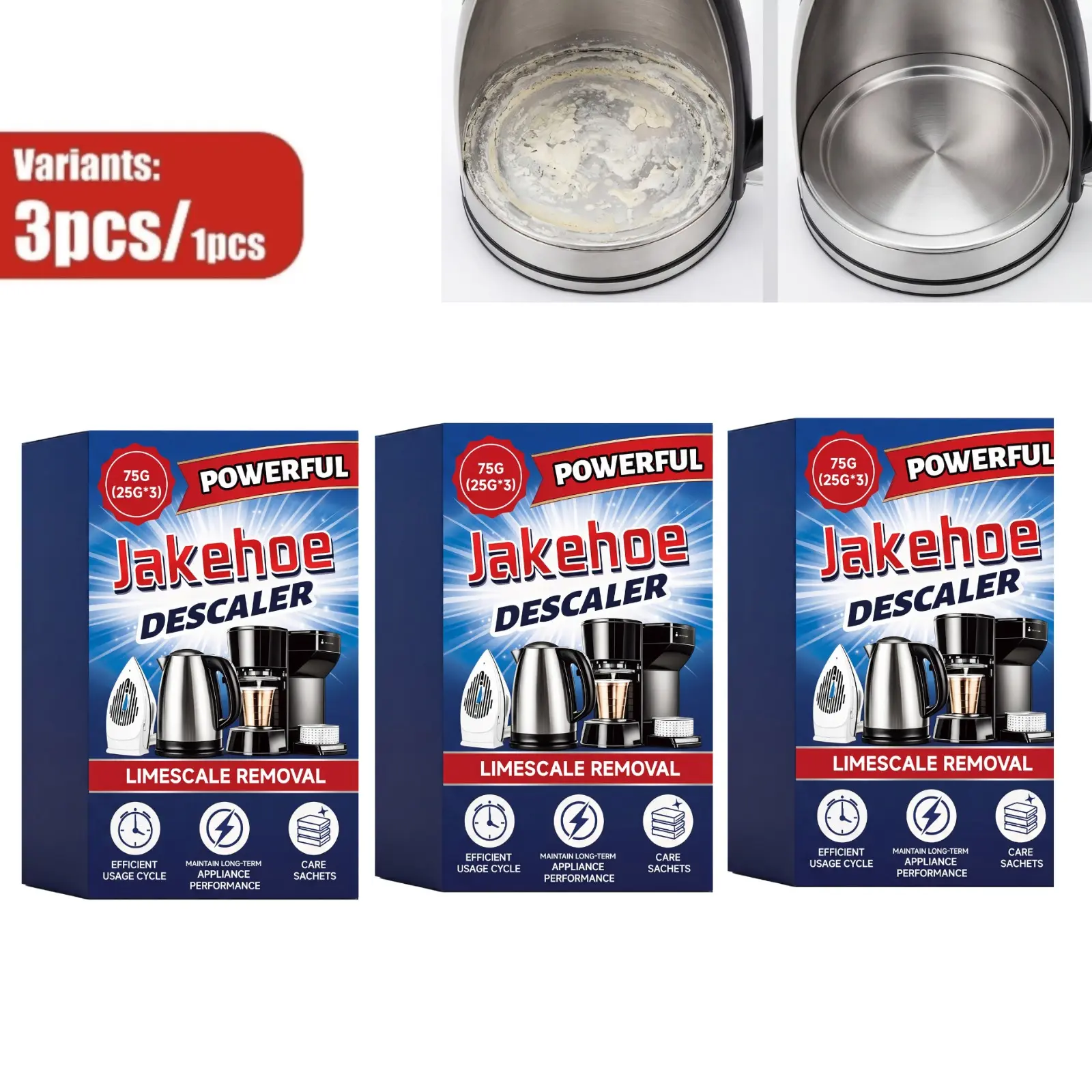 Multi-Purpose Powerful Descaling Cleaner, Efficiently Remove Limescale and Mineral Stains, Deep Clean Kettles, Coffee Machines and Other Household Appliances, Daily Appliance Cleaning & Maintenance Care Supplies
