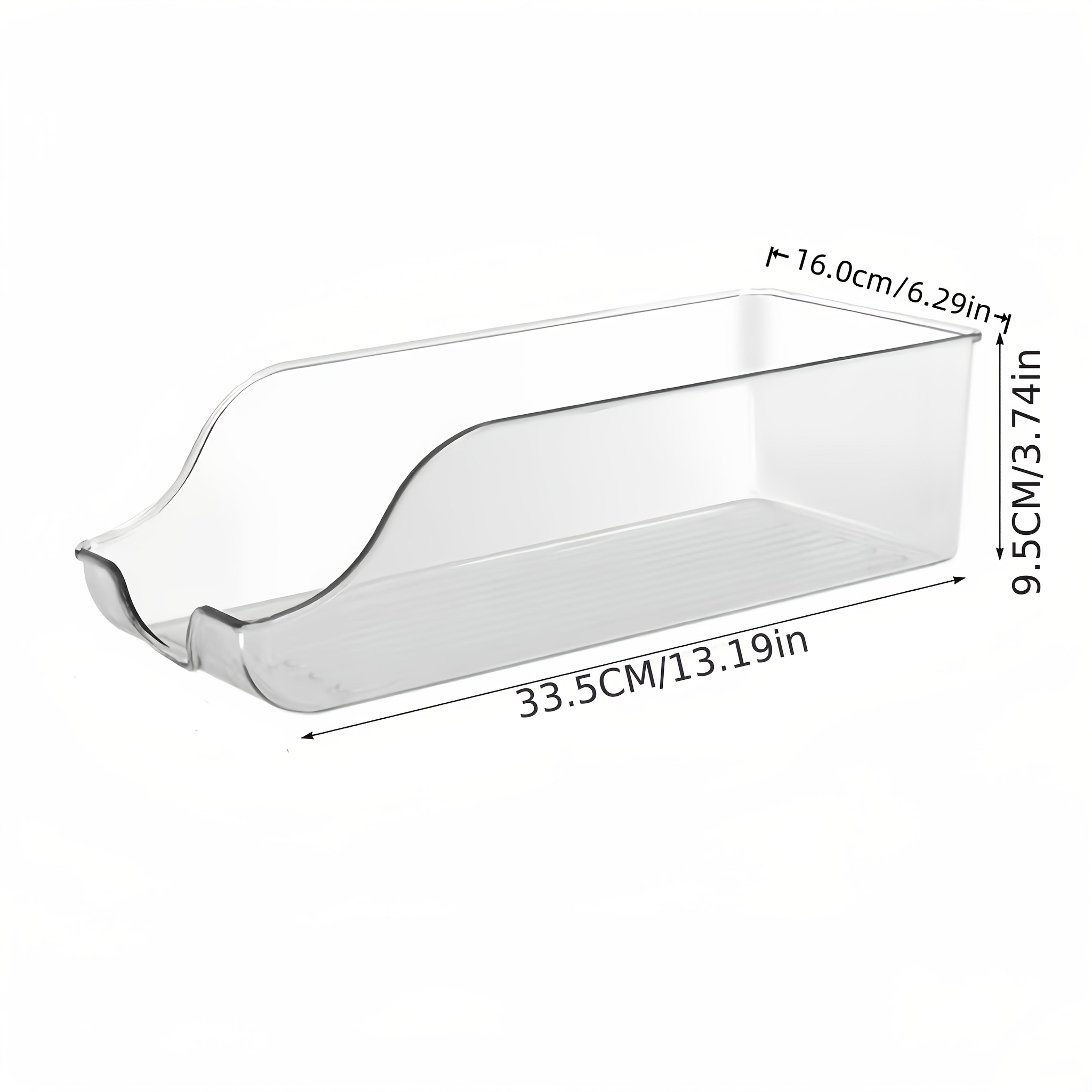 1Pack Transparent Acrylic Storage Box | Stackable Organizer for Soda, Cans, and Energy Drinks - Durable, Ideal for Refrigerator, Freezer, Pantry, and Kitchen Use - Home and Office Essential, Easy-to-Clean, Angled