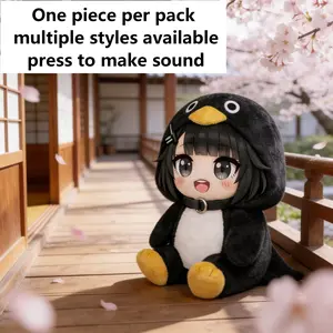 Plush Penguin Press Sound Gift, Soft Plush Material, Interactive Design, Perfect Admin Present, Unique and Fun Office Accessory