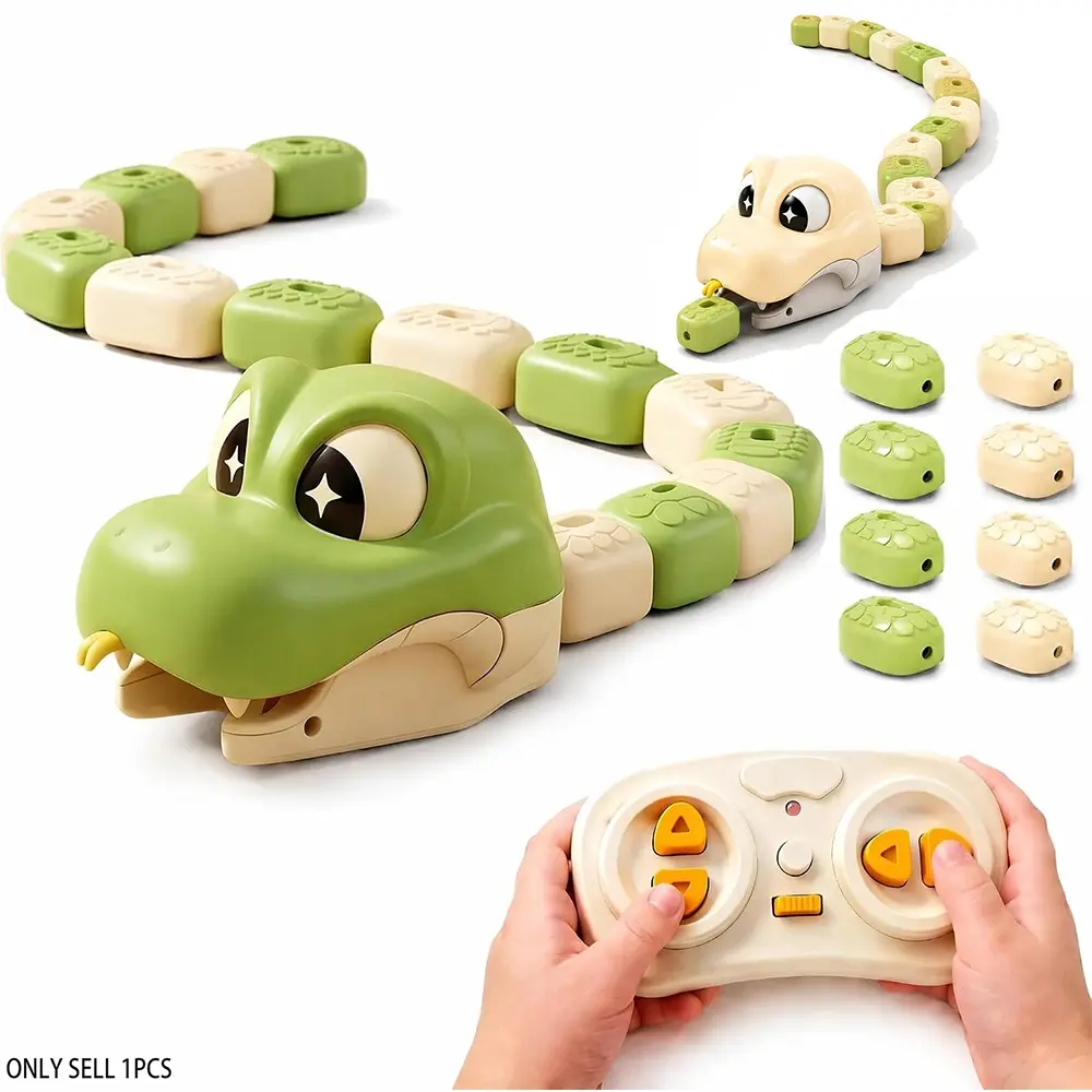 Remote Control Snake Toy with Magnetic Segments, Electric Toy with Sound & Light, Interactive Competitive Family Game, Gift for Boys and Girls, Birthday, Christmas and New Year Gift