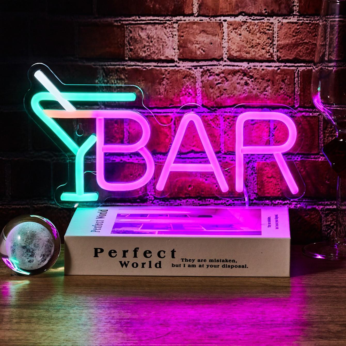 Modern LED Neon Light without Hook, 1 Count USB Powered Decor Neon Sign, Decorative Neon Light For Home Party Bar, Neon Lamps