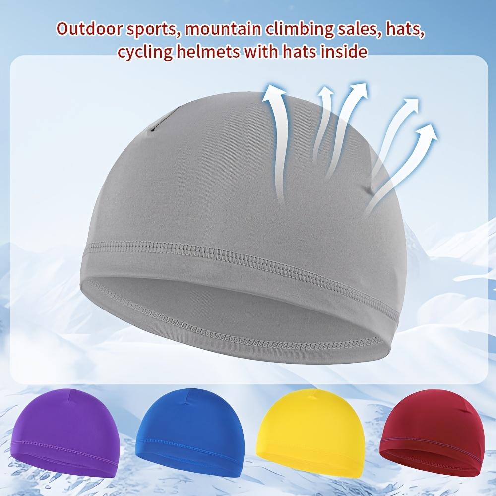 Unisex outdoor cycling sun hat, sports cap, new stylish breathable quick-dry skull cap, outdoor sports soft cap, head cover, motorcycle helmet liner cap, portable brimless cap for hiking, climbing, and camping, sweat-absorbing running and cycling headscar
