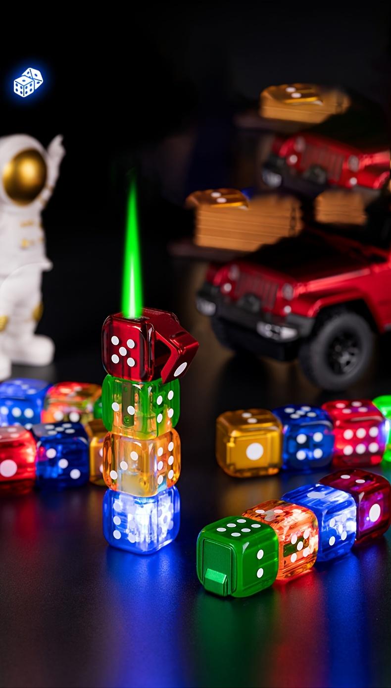 Windproof Liquid Gas Lighter - Refillable Windproof Lighter with Grip, Durable Plastic Construction, & Refillable - Ideal Christmas Gifts for Men & Women, Camping, BBQ, Emergency Use - Compatible