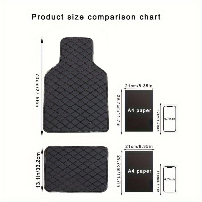 Universal Car Front & Rear Floor Mat for Summer Gift, Rhombus Pattern Design Waterproof & Dust-proof Car Floor Mat, Anti-slip Car Carpet, Car Accessories For Car Interior Decor, Floor Mats For Car
