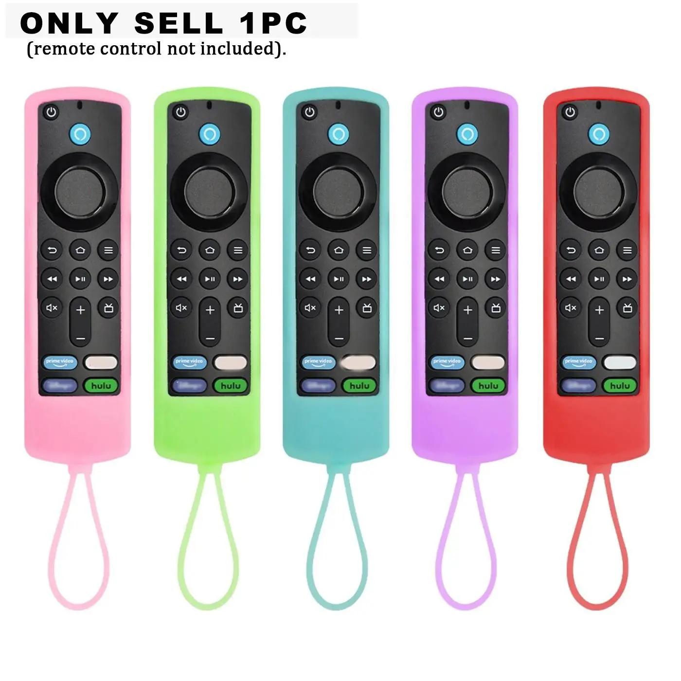 Glow-in-the-Dark Silicone Remote Control Case Cover for Fire TV, Protector Cover, Ergonomic Design, Comfortable Grip, Durable and Lightweight