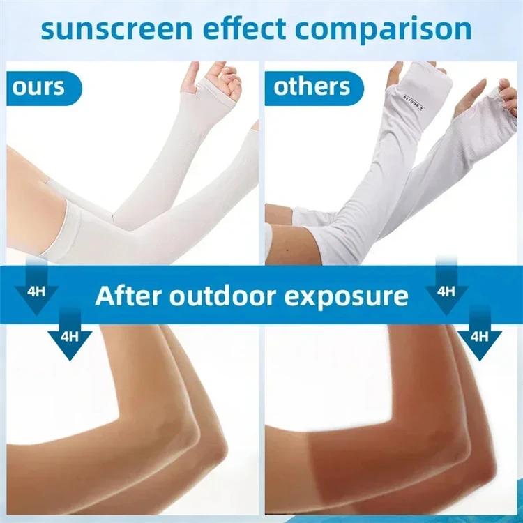 Summer Thin Cycling Ice Silk Sleeves for Men and Women Outdoor Sports Driving UV Protection Cycling Arm Covers